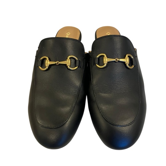 Quince Horsebit Loafer Mule Italian Leather Black Classic Casual Women's 8 - Picture 4 of 16